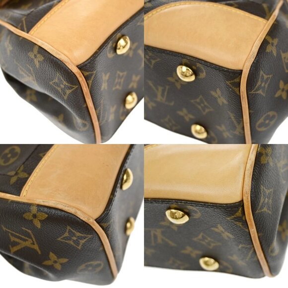 LOUIS VUITTON Logo Beverly MM Shoulder Bag Monogram Leather Brown - Picture 7 of 14